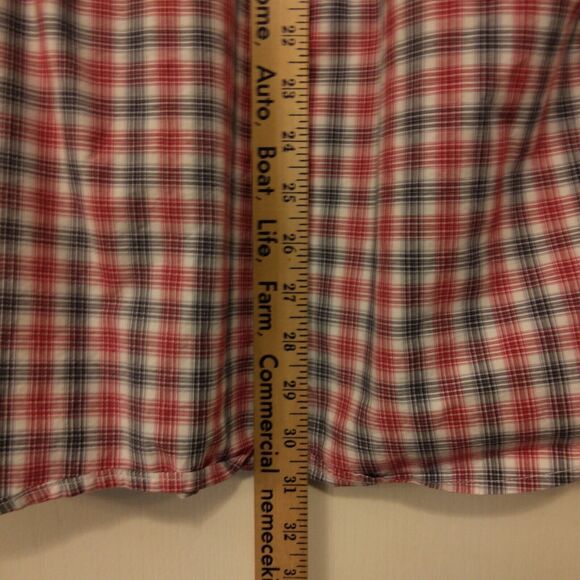 Cinch shirt mens M Medium red black plaid button western long sleeve rodeo - Picture 5 of 8